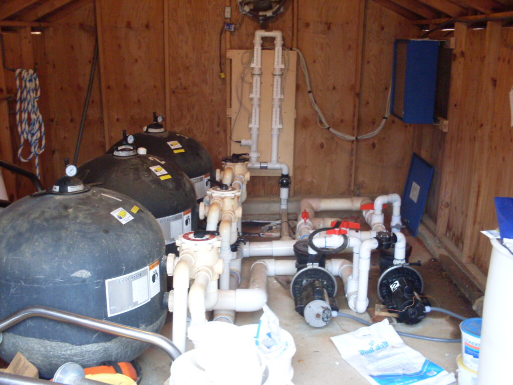 Common Commercial Pool Repairs, Pool Pump Room Photo